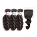 Stema Virgin Loose Wave Hair With 4X4 Transparent & HD Lace Closure